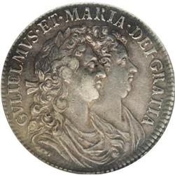 Great Britain William & Mar Halfcrown 1689,