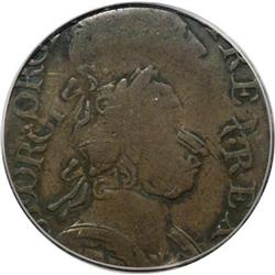 Great Britain George III copper error Halfpenny