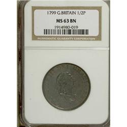 Great Britain George III copper Halfpenny 1799,