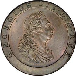 Great Britain George III copper Penny 1797,