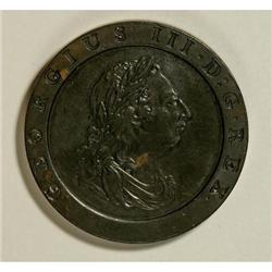Great Britain George III copper Twopence 1797,