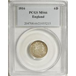 Great Britain George III Sixpence 1816, S-3791,