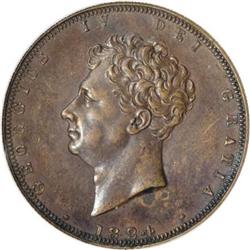 Great Britain George IV pattern £2 in copper