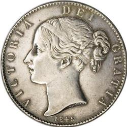 Great Britain Victoria Young Head Crown 1845,