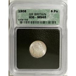 Great Britain Edward VII Sixpence 1908, S-3983,