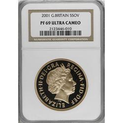 Great Britain Elizabeth II gold Proof set 2001: