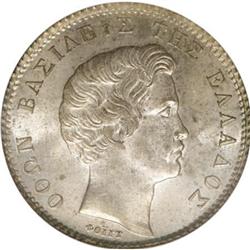 Greece Otto 1 Drachma 1832, KM-15, MS63 NGC, a