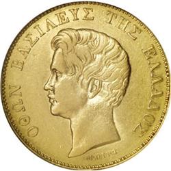 Greece Otto gold 20 Drachmai 1833, KM-21, a rare