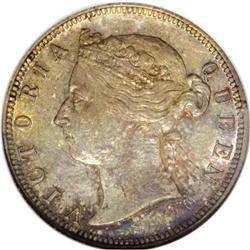 Hong Kong Victoria. 20 Cents 1887, KM7, Prid-36,