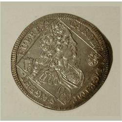 Hungary Charles VI 1/4 Taler 1739/8-NB, KM305,