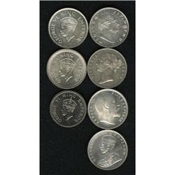 India Type Collection of India Rupees, seven