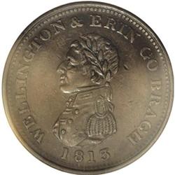 Ireland Wellington Penny token full brockage