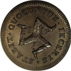 Isle of Man Penny 1733, S-7405, KM-one of a
