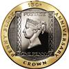 Image 2 : Isle of Man Elizabeth II Penny Black Gold Crown