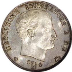 Italy Kingdom. 1 Lira 1814-M,