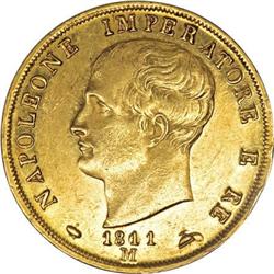 Italy Kingdom of Napoleon. Gold 40 Lira 1811