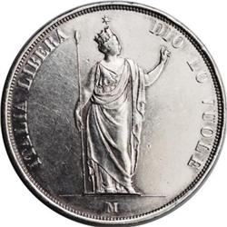 Italy Lombardy-Venetia. Provisional 5 Lire
