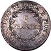 Image 2 : Italy Lucca. Silver 5 Franchi 1805, KM-24.1,