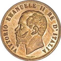 Italy Vittorio Emanuele II bronze 10 Centesimi