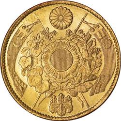 Japan Meiji 3 (1870) gold 2 Yen, KM10, JNDA-1.4,