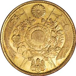 Japan Meiji 3 (1870) gold 2 Yen, KM10, JNDA-1.4,