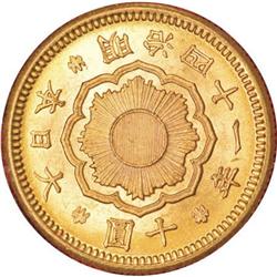 Japan Meiji 41 (1908) gold 10 Yen, KM33,