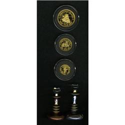 Kiribati Christmas Island 3-piece gold Proof set