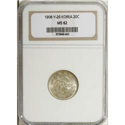 Korea Yung Hi 20 Chon Year 2 (1908), KM1140,