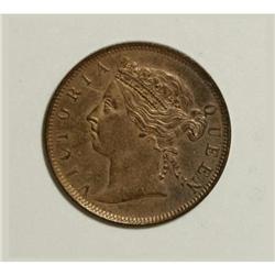 Mauritius Victoria Bronze Type Duo, KM8 2 Cents