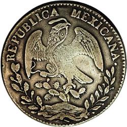 Mexico Republic Cap and Rays 8 Reales 1863