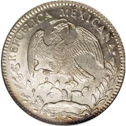 Mexico Republic Cap and Rays 8 Reales 1863