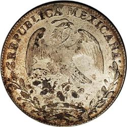 Mexico Republic Cap and Rays 8 Reales 1867 C-CE,