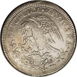 Mexico Republic. Hookneck 8 Reales 1824 Do-RL,