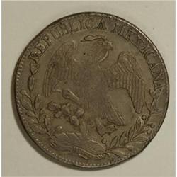 Mexico Republic Cap and Rays 8 Reales 1850