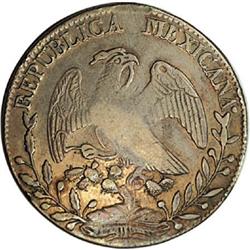 Mexico Republic Cap and Rays 8 Reales 1853