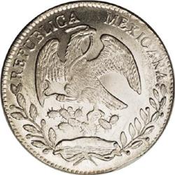 Mexico Republic Cap and Rays 8 Reales 1857