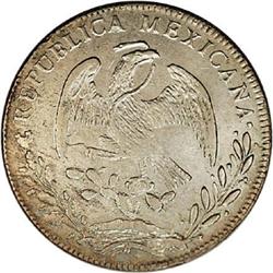 Mexico Republic Cap and Rays 8 Reales 1845