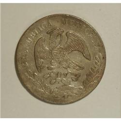 Mexico Republic Cap and Rays 8 Reales 1867