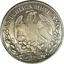 Mexico Republic Cap and Rays 8 Reales 1833