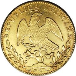 Mexico Republic Hand on Book gold 8 Escudos 1855