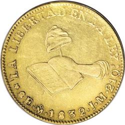 Mexico Republic gold 8 Escudos 1832Mo-JM,