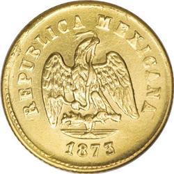 Mexico Republic gold 2-1/2 Pesos 1873/2 Mo-M,