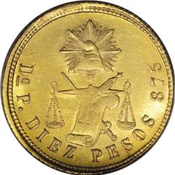 Mexico Republic gold 10 Pesos 1872 Do-P,
