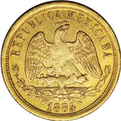 Mexico Republic gold 20 Pesos 1884/3 Mo-M,