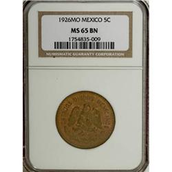 Mexico United States 5 Centavos 1926, KM422,
