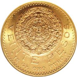 Mexico Estados Unidos gold 20 Pesos 1921, KM478, 