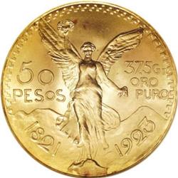 Mexico Estados Unidos gold 50 Pesos 1923, KM481, 