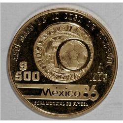 Mexico Republic gold 500 Pesos 1985, KM507.2,