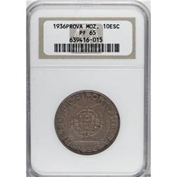 Mozambique Portuguese Colonial 10 Escudos 1936