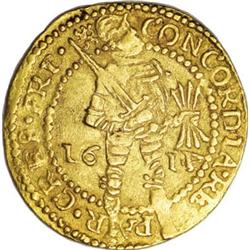 Netherlands Friesland. Gold Trade Ducat 1614,